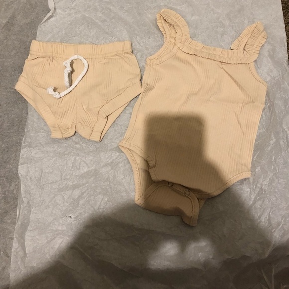 boutique shop Other - Infant Baby Girls Summer Knit Outfits Ribbed Sleeveless Romper  Bloomers Shorts